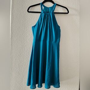 Express Turquoise Teal Halter Dress